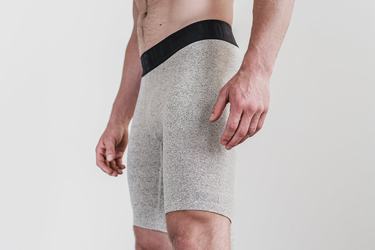 Nobull Compression 9" Plush Heather Men's Shorts Grey | Australia (IO3057)